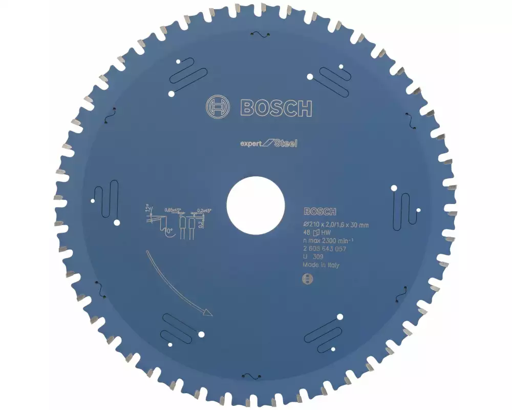 Bosch Professional Kreissägeblatt Expert for Steel, 210 x 30 x 2 mm, Z 48