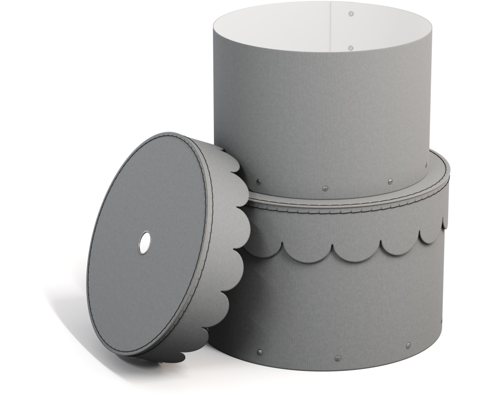 BIGSO BOX OF SWEDEN Aufbewahrungsbox Wilma 988254107 grau 2er-Set