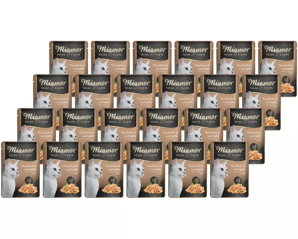 Miamor Nassfutter Feine Filets Thun in Lachs-Gelée, 24 x 100 g