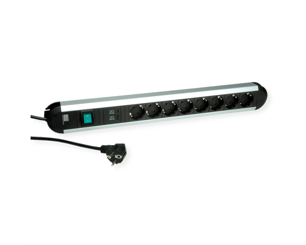BACHMANN PRIMO 8xCEE7/3 1xUSB A&C 22W 1xSchalter Strom 2,0m CEE7/7