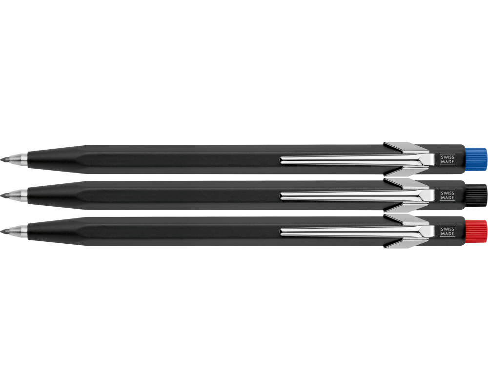 CARAN D'ACHE Druckbleistift Fixpencil 3mm 3.288 schwarz, Knopf ass.