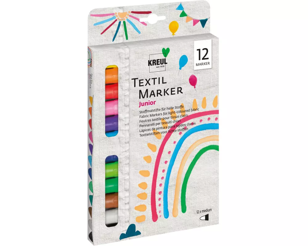 Kreul Textilmarker medium Junior 12er Set