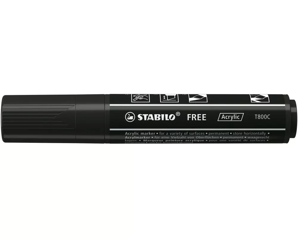STABILO Acrylmarker Free Acrylic T800C Schwarz