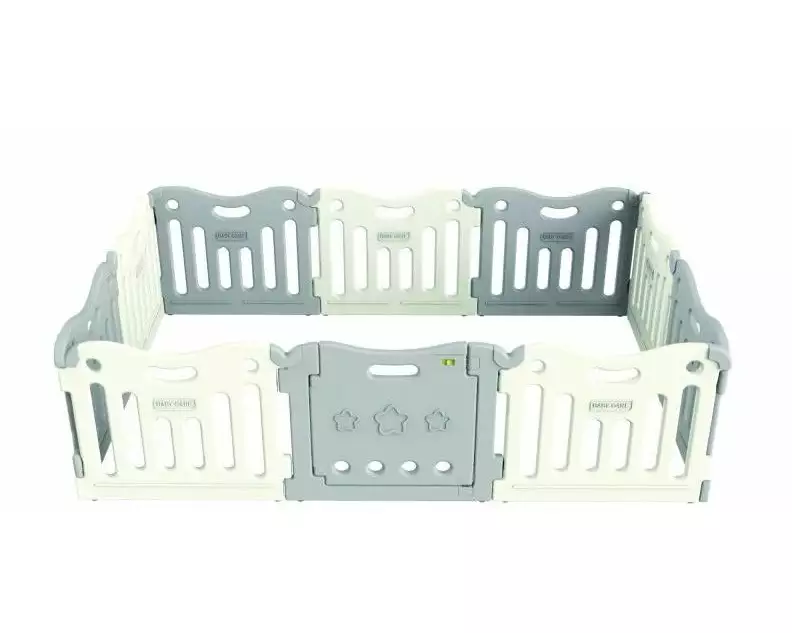 BABY CARE Laufgitter Melange Grey 2.19 m x 1.47 m x 63 cm