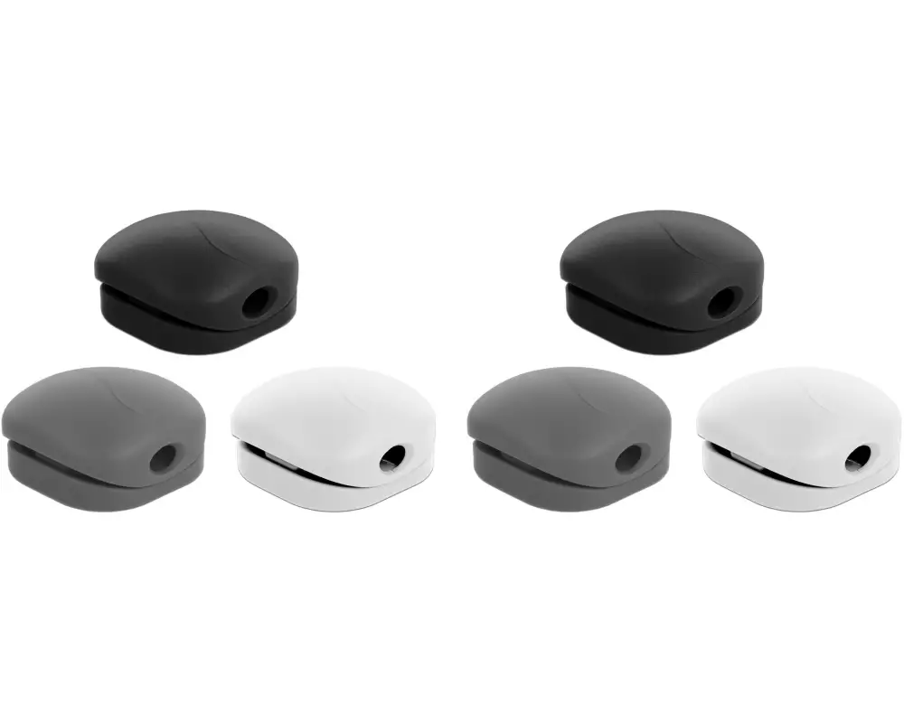 Delock Kabel-Clip 5 mm, 3x2 Stück, weiss, grau, schwarz