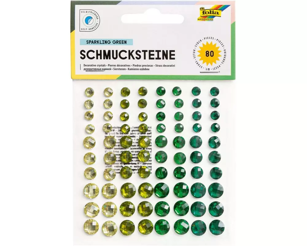 Folia Schmucksteine Sparkling Green 80 Stück