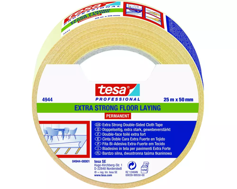 tesa Tesafix 4944 50 mm x 25 m, Weiss
