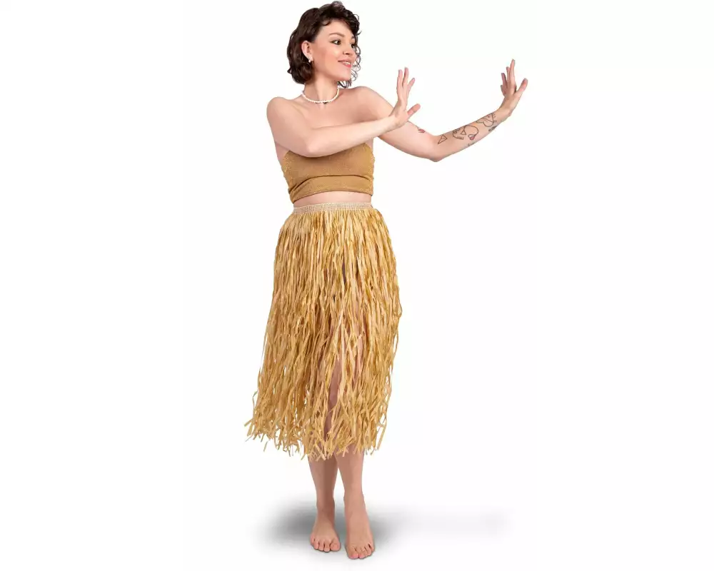 Partydeco Raffia Rock Hawaii Beige, 77 cm