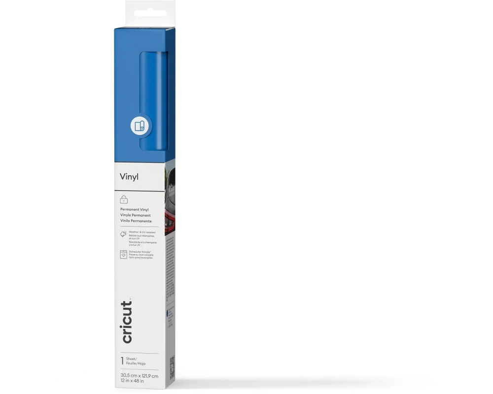 Cricut Vinylfolie Permanent 30.5 x 122 cm, 1 Stück, Blau