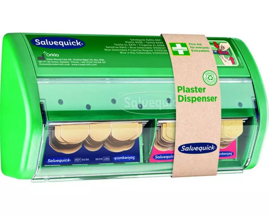 Cederroth Salvequick Pflasterspender 40 x Textil, 45 x Kunststoff