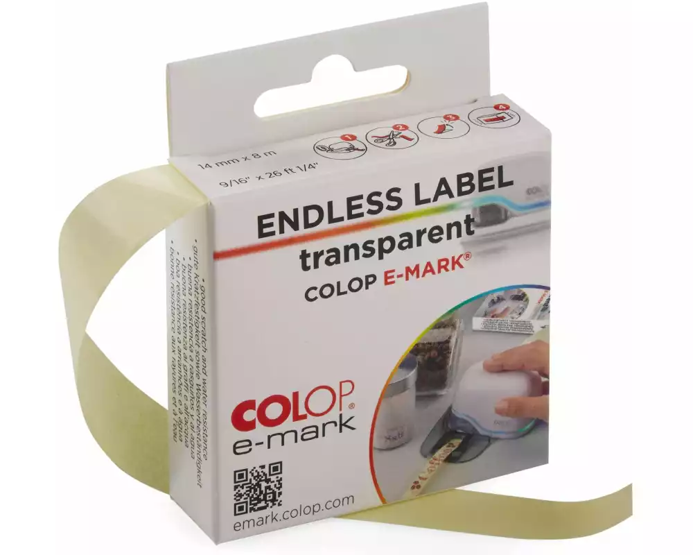 Colop Papierband e-mark, Transparent, 1 Rolle