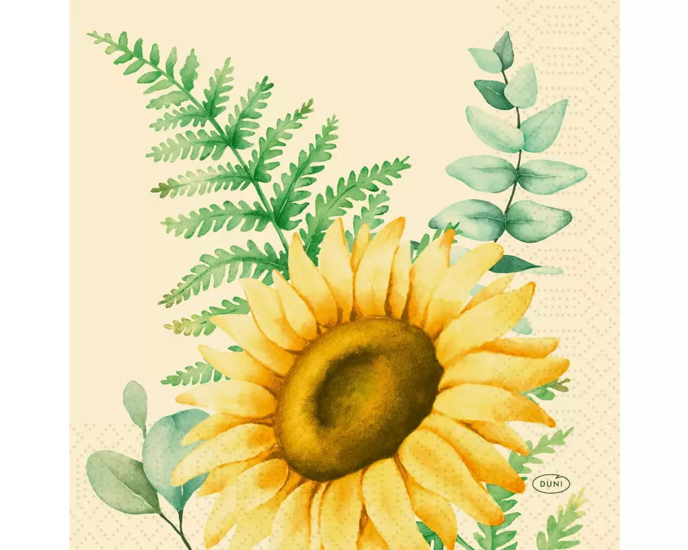 Duni Papierservietten Sunflower Dreams 33 cm x 33 cm, 50 Stück