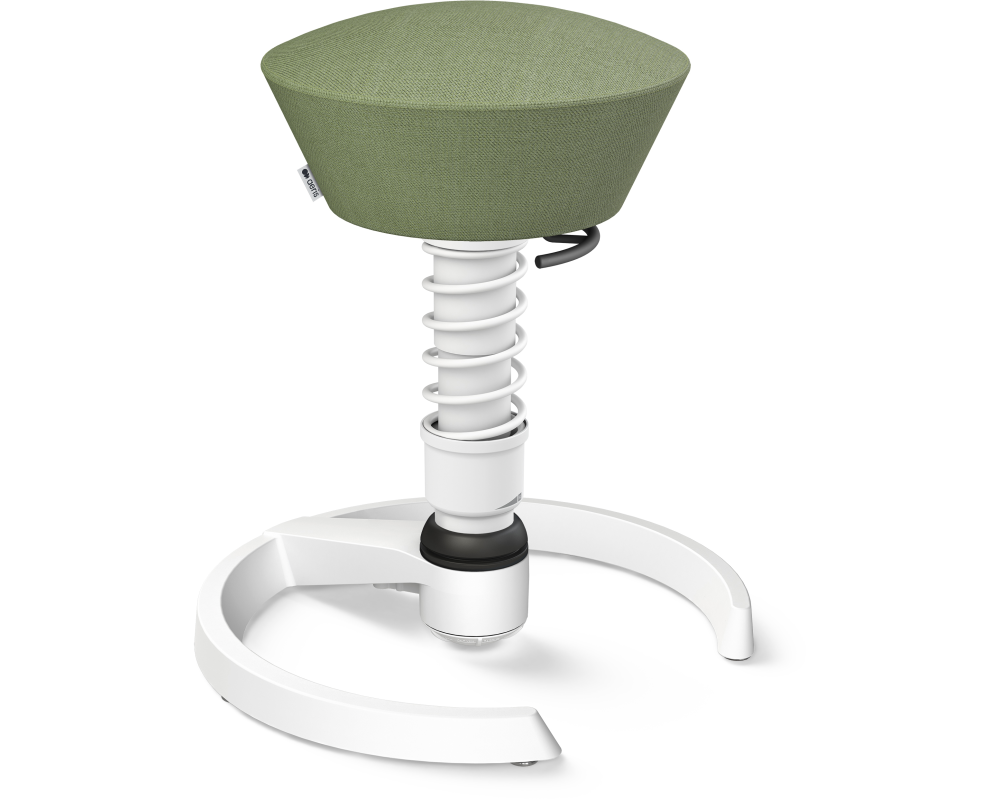 AERIS Sitzhocker Swopper 101STWHWHCP3 grün/weiss, mit Gleiter