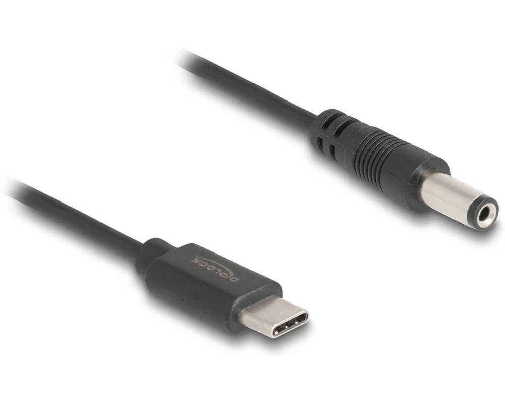 Delock USB-Stromkabel Hohlstecker 5.5/2.1 mm USB-C - Spezial 1 m