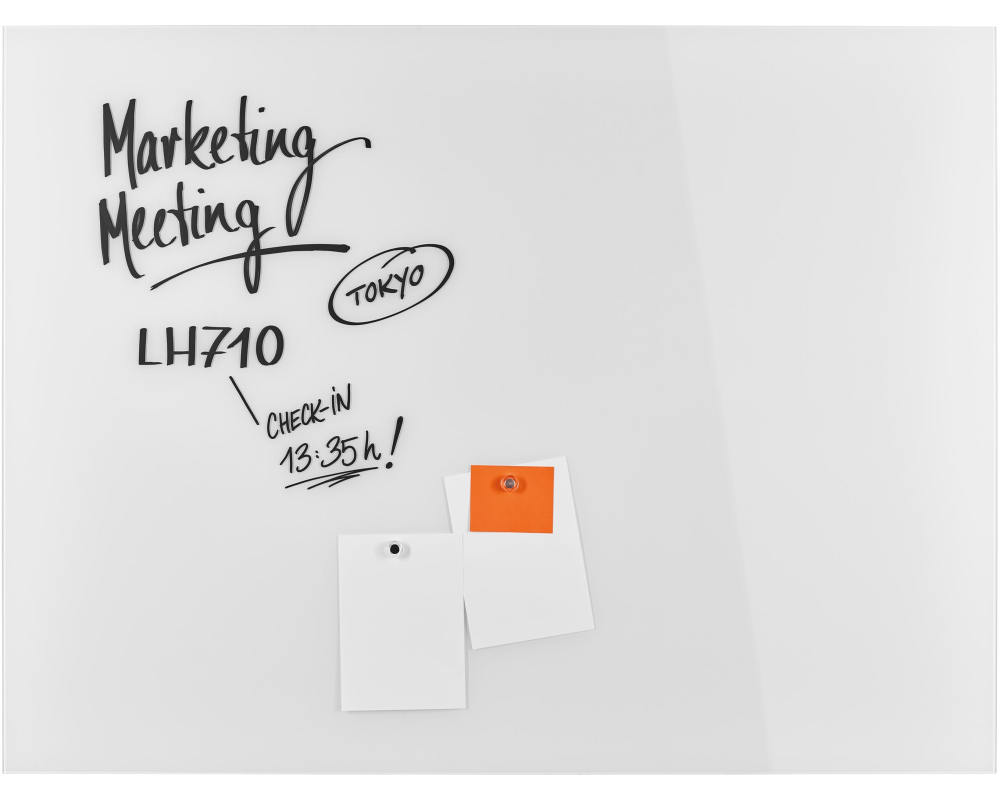 MAGNETOPLAN Design-Glasboard 1200x900mm 13404000 weiss, magnetisch