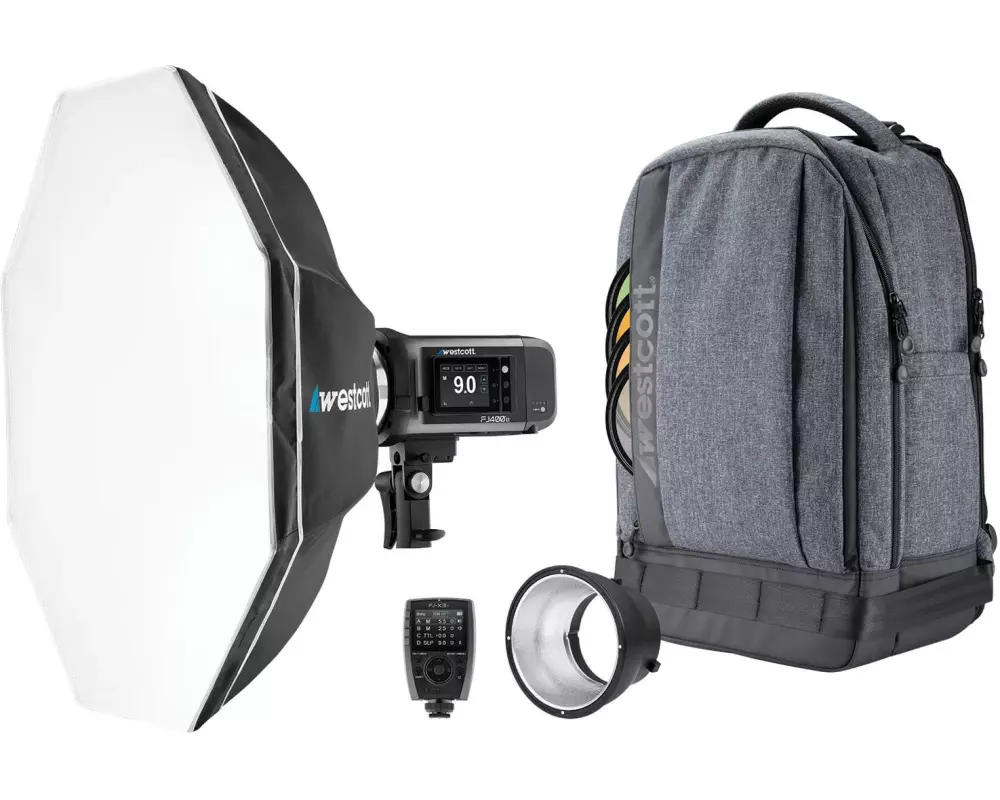 Westcott Blitzgerät FJ400 II Strobe 1-Light Rucksack-Set