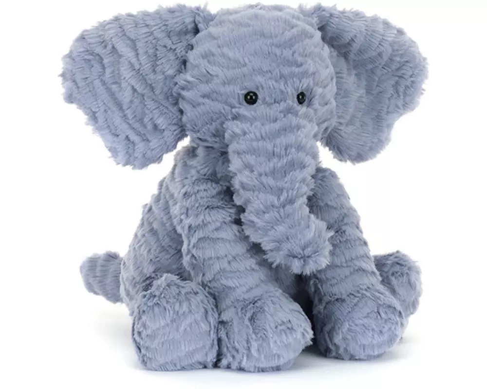 Jellycat Kuscheltier Fuddlewuddle Elefanten-Baby Blau, 23 cm