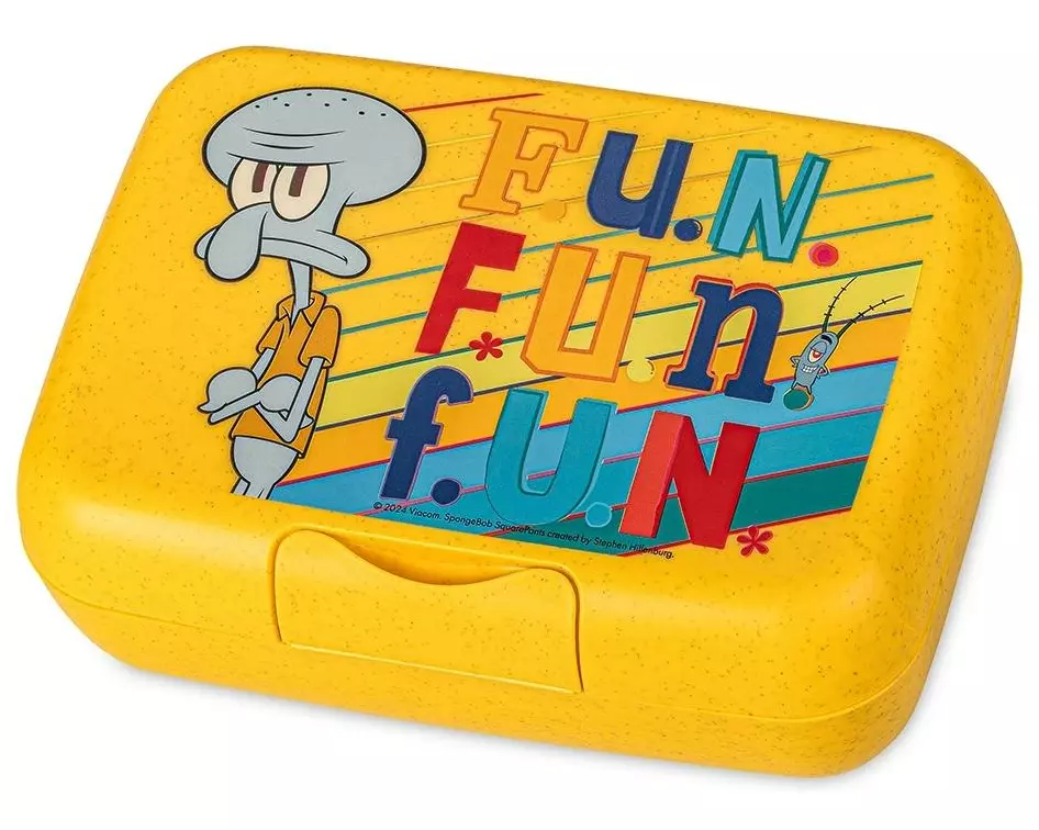 Koziol Lunchbox CANDY L SQUIDWARD honey yellow Blau/Rot/Gelb
