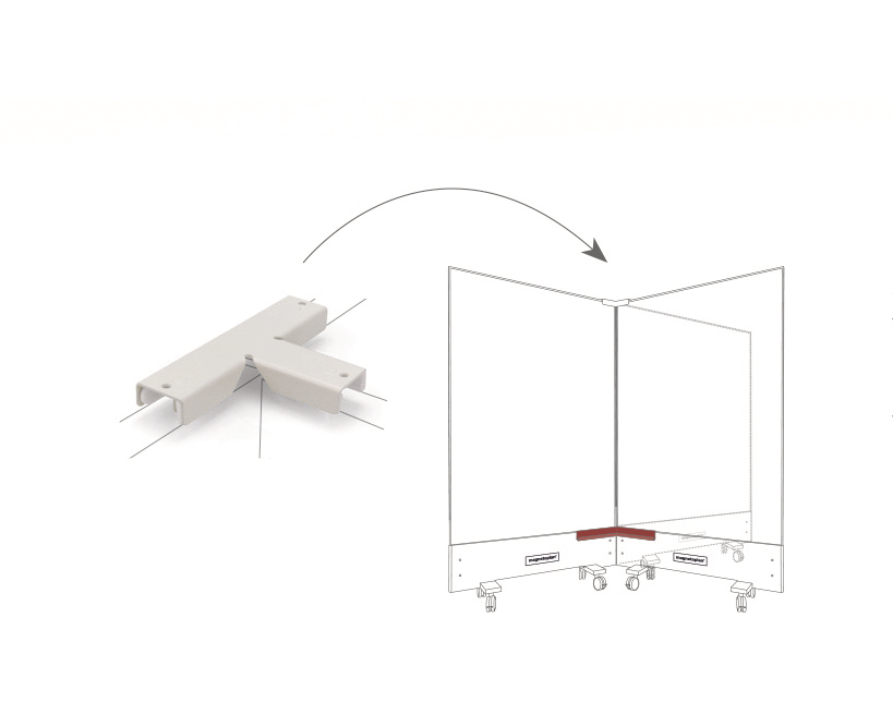 MAGNETOPLAN Top-Connector triple 1146096 weiss, für Infinity Wall