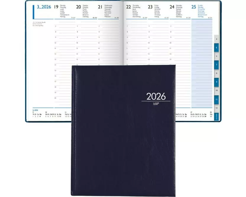 Simplex Wochenagenda Business Timer 14.8 x 20.8 cm, 2026, Dunkelblau