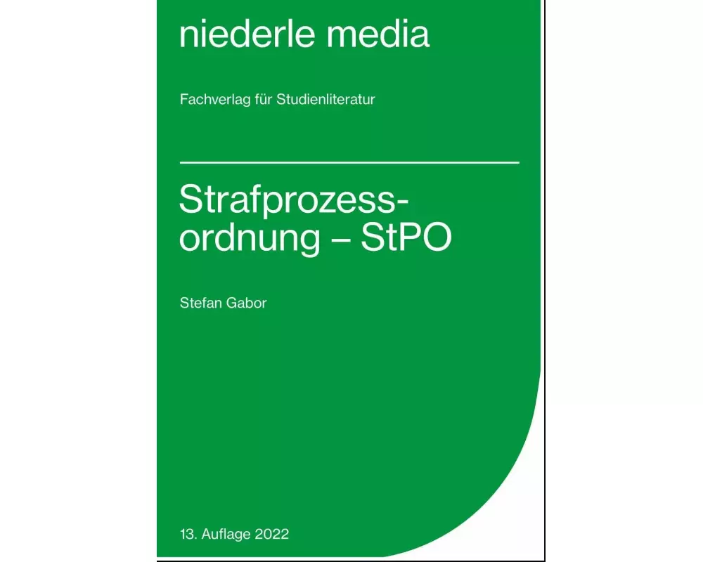 Strafprozessordnung - StPO -