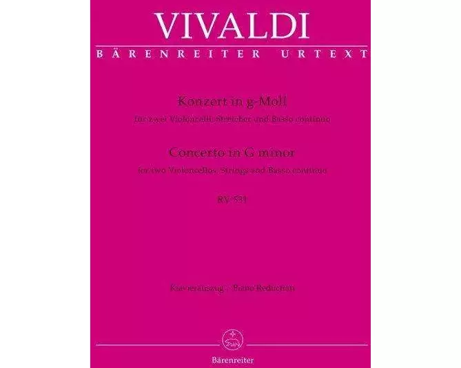 Konzert für zwei Violoncelli, Streicher und Basso continuo g-Moll RV 531