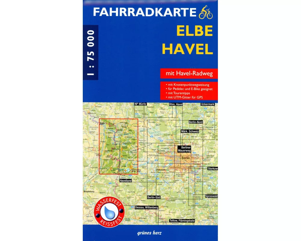 Fahrradkarte Elbe, Havel