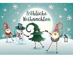 Postkarte. Fröhliche Weihnachten (Wichtel)