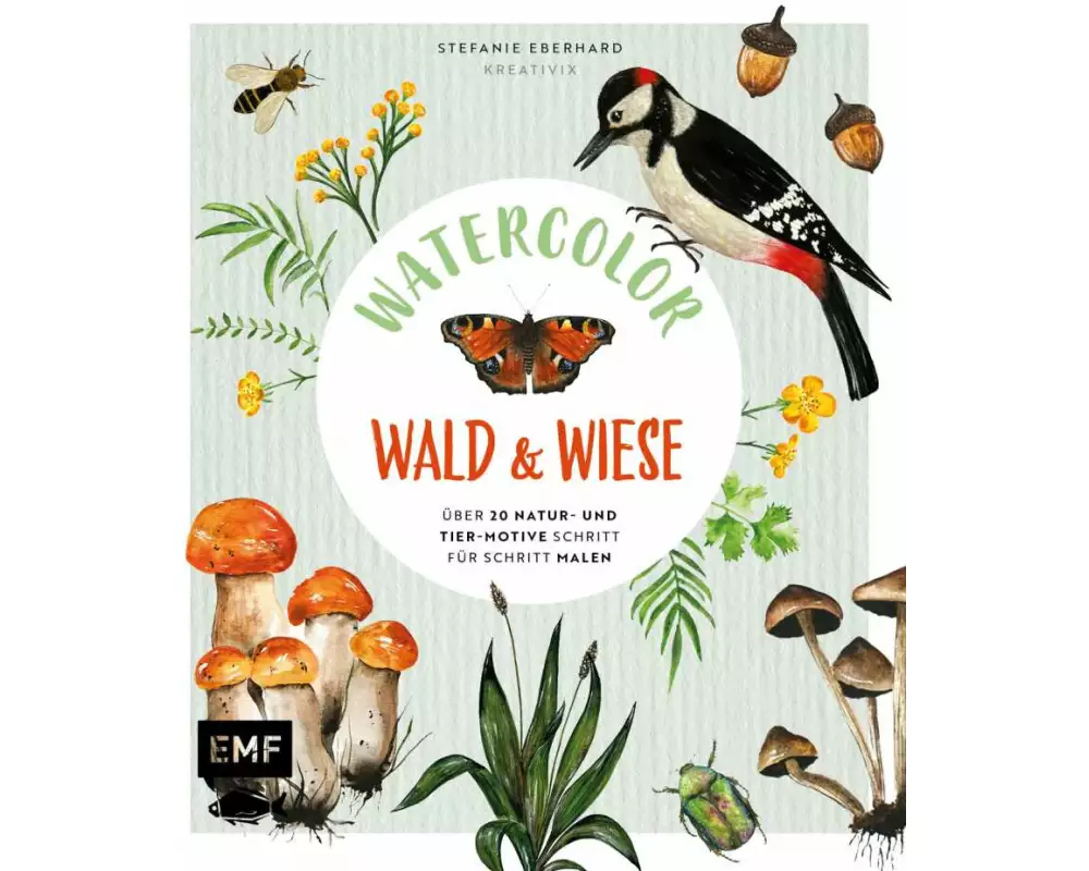 Watercolor Wald und Wiese