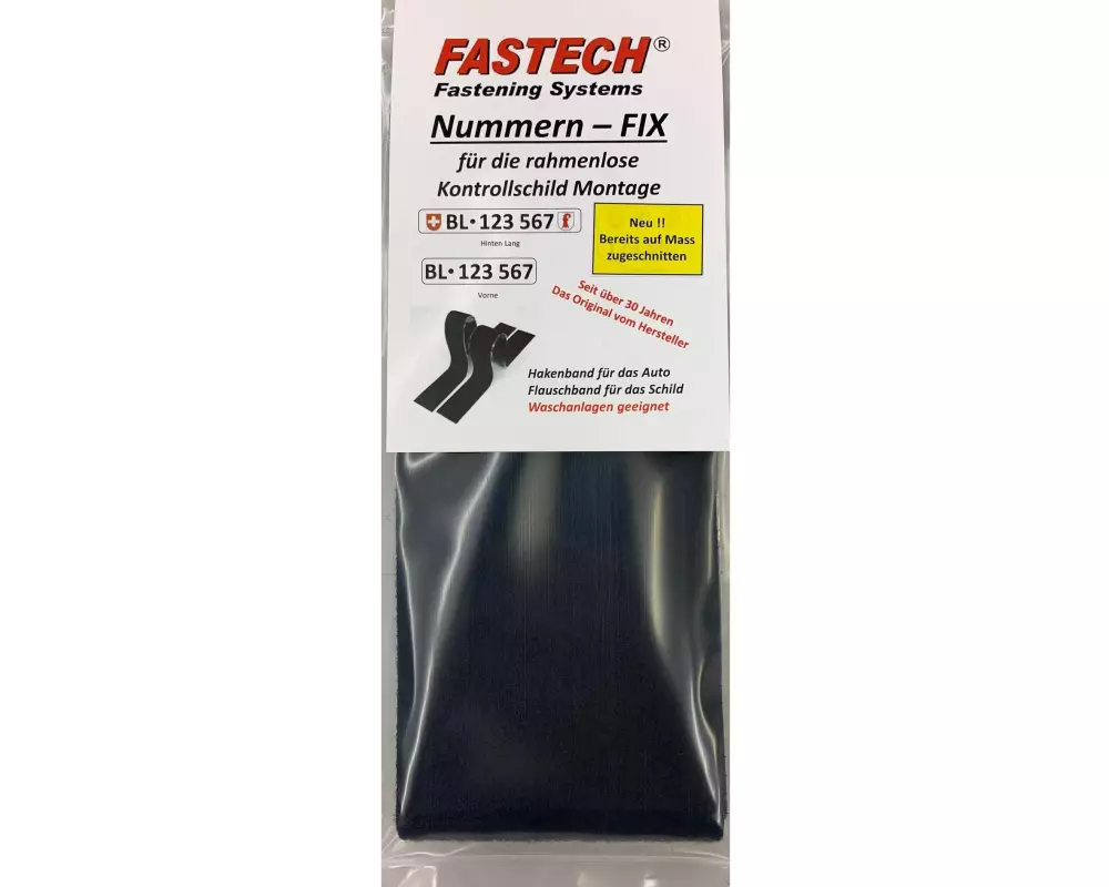 FASTECH Kennzeichenhalter Nummern Fix – Set 2 hinten 105 x 495 mm