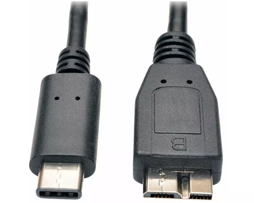 EATON TRIPPLITE USB-C to USB Micro-B Cable, M/M - USB 3.1, Gen 2, 10 Gbps, Thunderbolt 3 Compatible, 3ft. 0.91m
