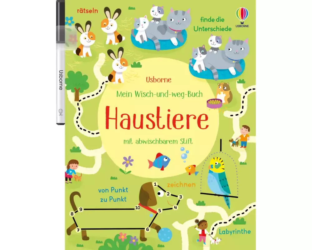 Mein Wisch-und-weg-Buch: Haustiere