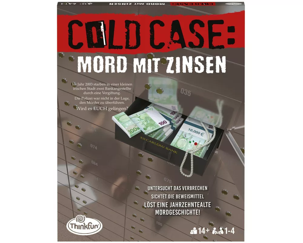ThinkFun ColdCase: Mord mit Zinsen - Kombinationsspiel ab 14 Jahre
