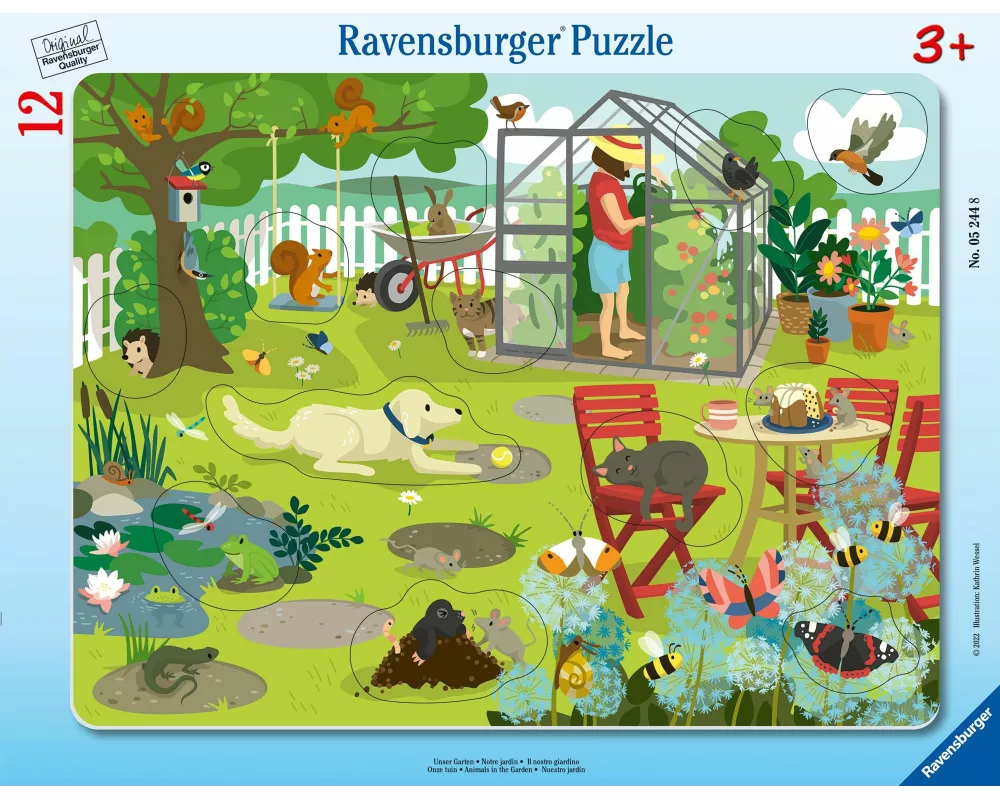 Kinderpuzzle 12 Teile - Unser Garten