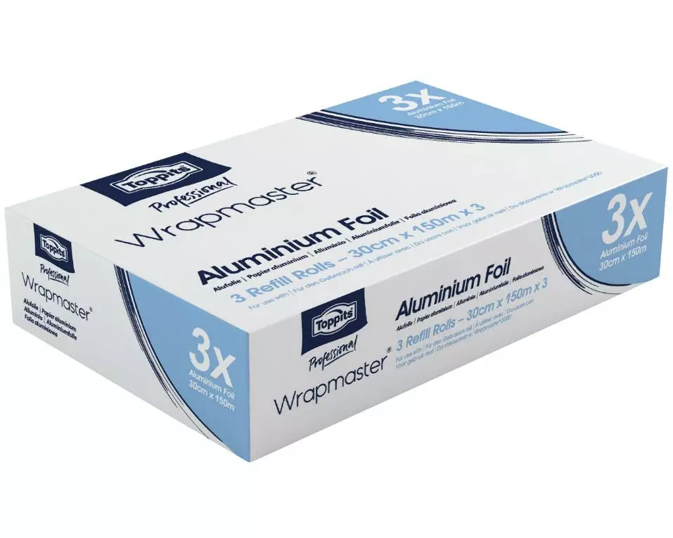 Toppits Alufolie Wrapmaster 30 cm x 150 m