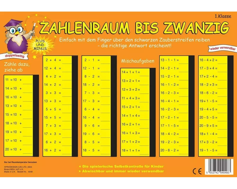 PRESSOGRAM Zaubertafel - Zahlenraum bis 20