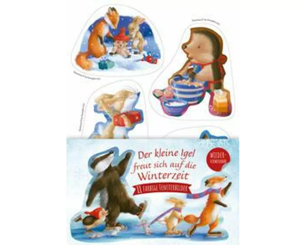 Fensterbild-Set Kleiner Igel