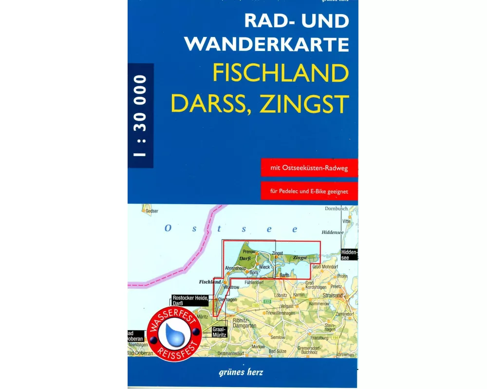 Rad- und Wanderkarte Fischland, Darß, Zingst