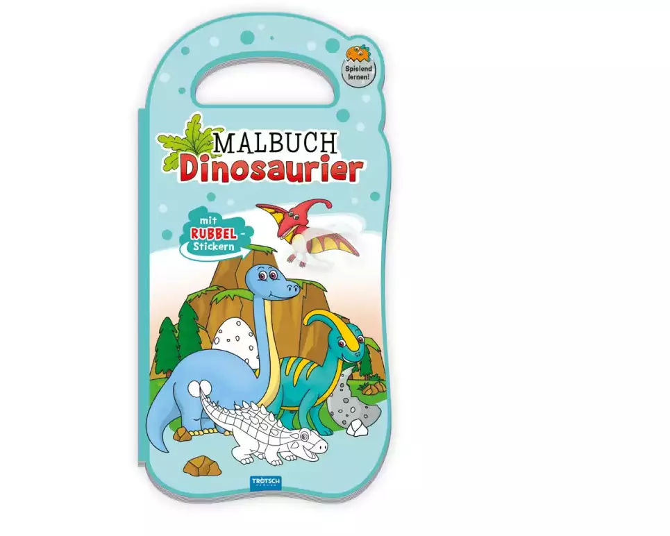 Trötsch Malbuch mit Rubbelstickern Dinosaurier