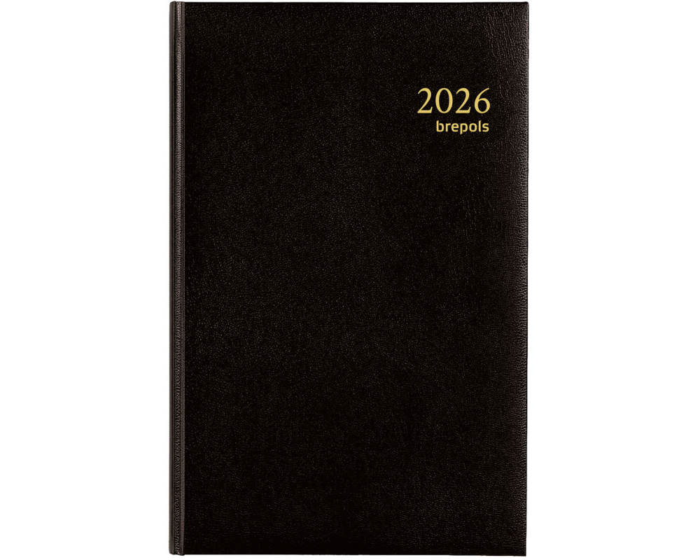 BREPOLS Agenda Saturnus Lima Ku. 2026 0.216.1256 1T/1S schwarz 13.5x21cm