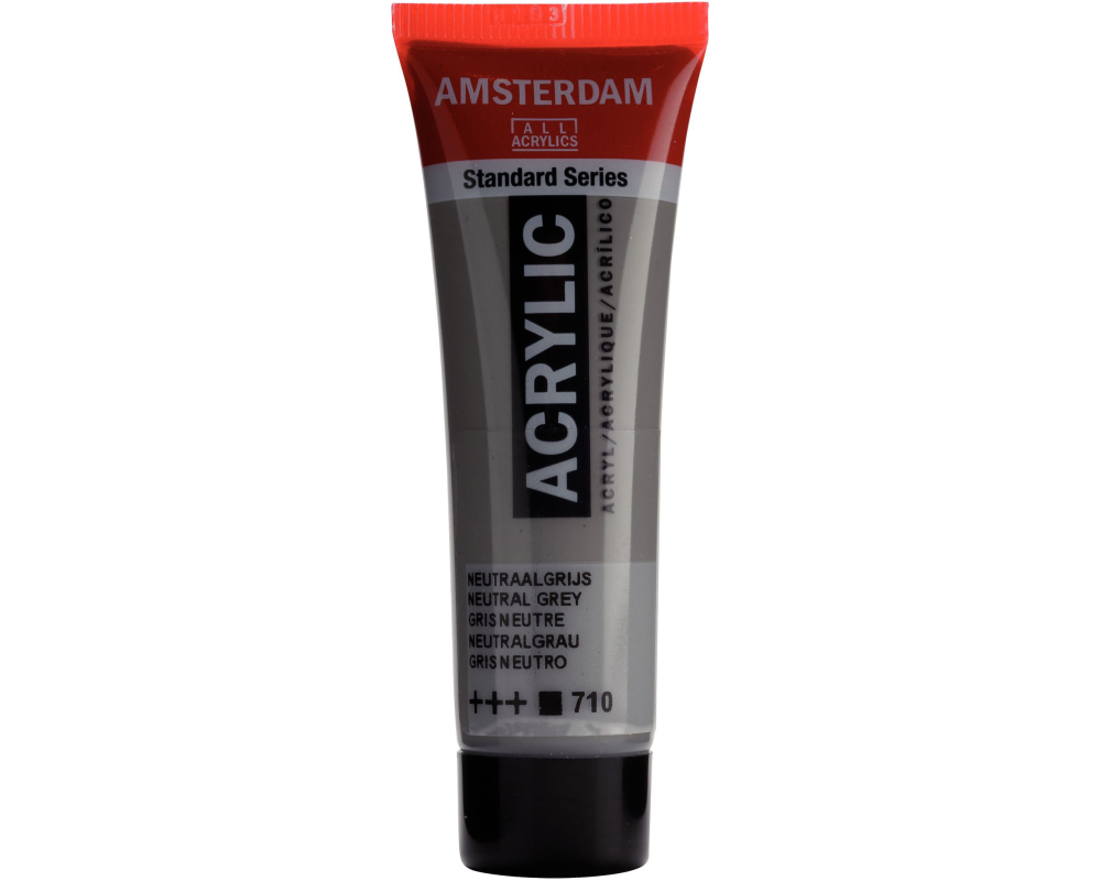 AMSTERDAM Acrylfarbe 20ml 17047100 Neutralgrau 710