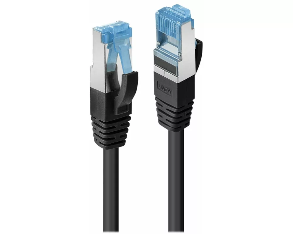 LINDY 7.5m Cat.6A S/FTP TPE, black TPE Patch Cable