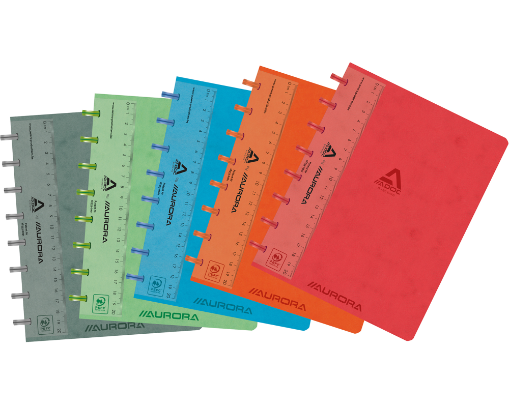 ADOC Ringbuch LIN-EX A5 3884.74 assortiert, kariert 144 Seiten