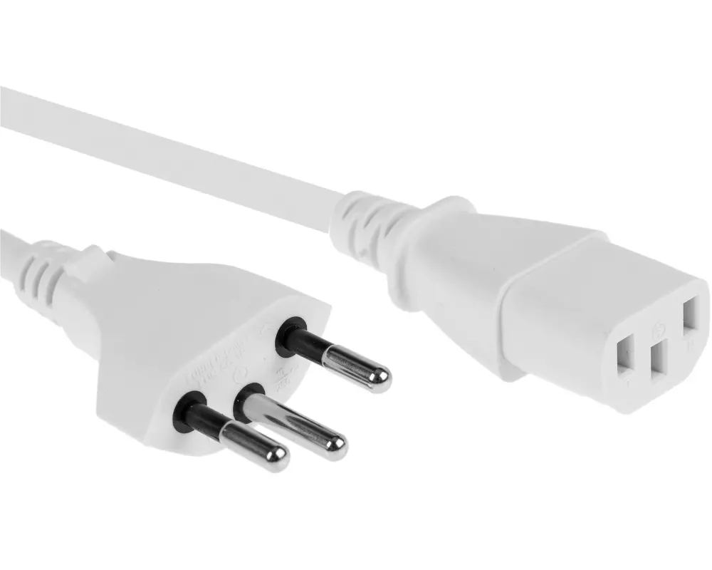 FURBER.power Netzkabel C13-T12 1.0 m Weiss