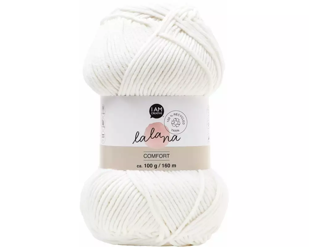 lalana Wolle Comfort 100 g, Weiss
