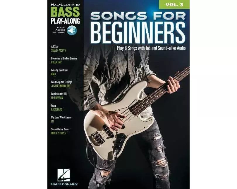 Songs for Beginners: Bass Play-Along Volume 3 - Book with Online Play-Along Audio Tracks