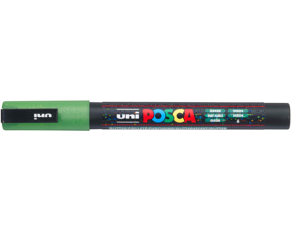 UNI-BALL Posca Marker 0.9-1.3mm PC-3ML GREEN glitzer grün