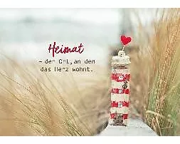 Postkarte. Heimat - der Ort. an dem das Herz wohnt
