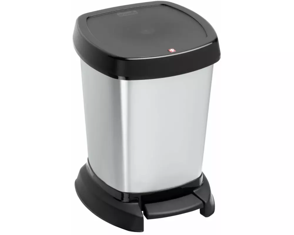 Rotho Kosmetikeimer Paso 6 l, Silber metallic