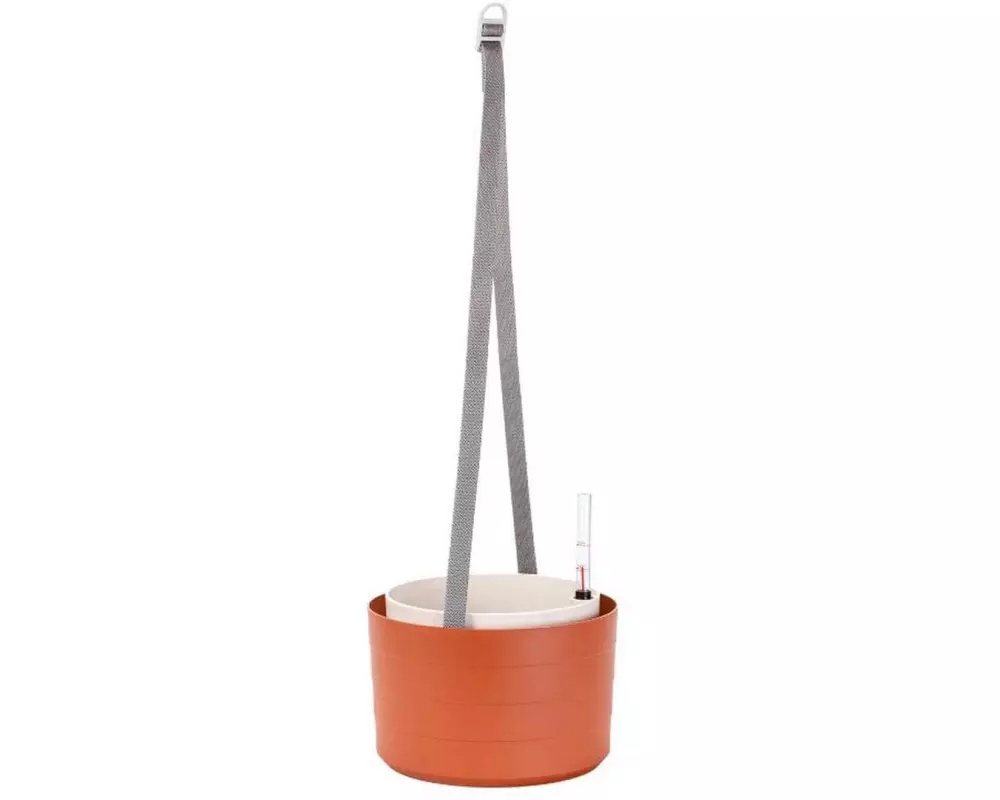 Plastia Bewässerungshängeampel Berberis 26 cm drei Bänder Braun